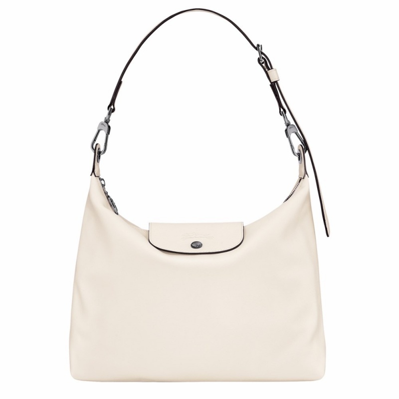 White Longchamp Le Pliage Xtra M Women's Hobo Bags
